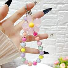 Cordón para teléfono estilo femenino, dije para teléfono, colgante para teléfono, correa de muñeca anti-caída con clip universal