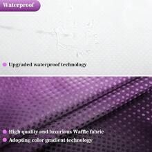 Waffle Weave Shower Curtain With Snap-In Fabric Liner Set, Hotel Style, Slub Textured Shower Curtain, 12 Metal Hooks Included, Waterproof & Washable Heavyweight Fabric, Purple, 72" W X 72" H{"Color_name":"WafflePurple","Size_name":"72\"Wx72\"L(Packof1)"} - 多色15 - 查看 3