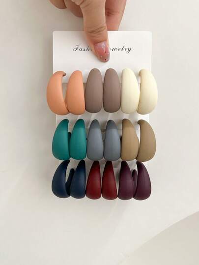 3-9 对复古硬币几何亚克力树脂吊坠耳环套装，女士珠宝礼物，适合母亲节、情人节、圣诞节、日常佩戴