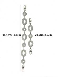 银色多功能包带网状大小圆圈包链，可用于延长包带、手机配件 - 彩色 - 查看 2