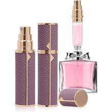 Refillable Travel Perfume Bottle U2013 Fine Mist Atomizer, Bottom Fill, Genuine Leather, TSA Approved, Daily Refresh Travel Red, 5ml - Tím + 0,3 Ounce - Xem 1