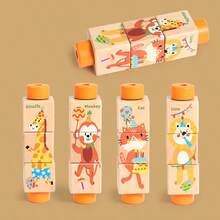 Blocs de construction à puzzle à torsion et rotation pour enfants, convenant aux garçons et aux filles pour l'entraînement sensoriel de préhension, l'appariement de motifs, l'interaction parent-enfant, avec de grandes pièces. Cadeau de Noël et d'anniversaire pour les enfants