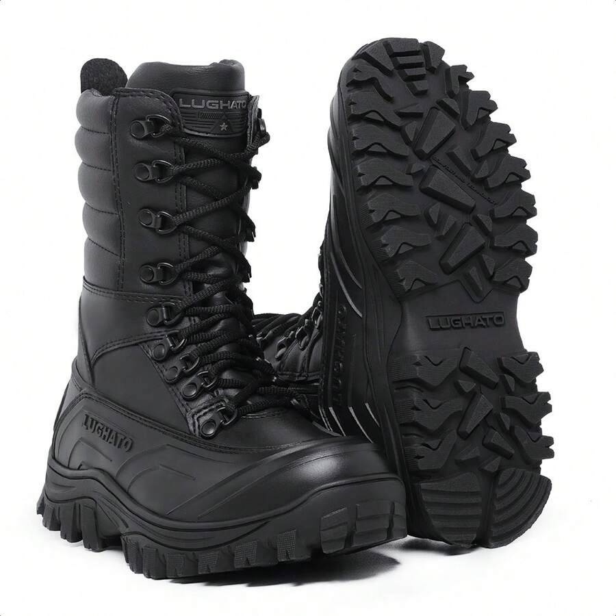 COTURNO MILITAR TÁTICO COM ZÍPER NA LATERAL RESISTENTE A ÁGUA - Preto - Visão 1