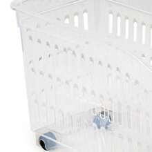 ZYLX SHOPPING – Organizadores Transparentes con Ruedas | Pack 2 Unidades | Cestas de Plástico Multiusos para Hogar y Oficina - transparente - Ver 7