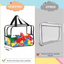 2 Paquetes De Bolsas Grandes Para Juguetes Con Etiquetas, Para Bloques De Construccin, Rompecabezas, Libros Para Nios 2PCS - L - 4PCS-L - Ver 5