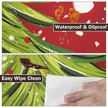 Water-Resistant Round Tablecloth With Elastic Edge For 40-44" Tables - Gift-red Tree - View 11