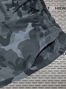 Hidkat Leichte dünne Damen Camouflage Cargohose, elastischer Bund mit Kordelzug, atmungsaktive Outdoor Lässig Hose für Frühling und Herbst