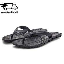 Men's Non-Slip Tire Style Flip-Flops Made Of Durable Rubber, Comfortable Everyday - Black - View 1