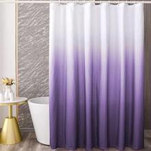 YI & ZE Ombre Dark Purple Shower Curtain Sets For Bathroom Accessories Fabric Polyester Waterproof Modern Shower Curtain Liner With 12 Hooks Purple W72xL78{"Color_name":"Purple","Size_name":"72\"Wx78\"L(Packof1)"} - 多色8 - 查看 1