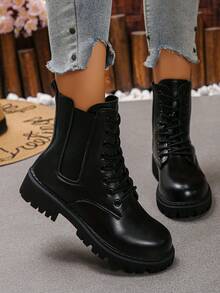 Women's Ankle Boots Are Fashionable, Casual And Comfortable, Suitable For Commuting And Leisure Occasions. - Black - View 6
