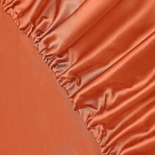 Silky Soft Pink Twin XL Satin Bed Sheets Set, 1 Deep Pocket Fitted Sheet + 1 Flat Sheet + 1 Pillowcase,  In 2025 - 亮橙色 - 查看 10