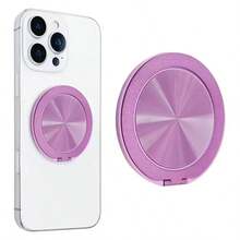 1pc Metal Phone Holder Sticker, Slim & Elegant 360° Rotating Invisible Desktop Stand, Suitable For Any Phone Case, Convenient For Watching Videos And Sports - Multicolor - View 10