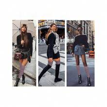 V28 Long Leg Warmer, Women's Men 80s Party Ribbed Knit Dance Sports{"Color_name":"Hole71-Berry"} - Nhiều màu23 - Xem 5
