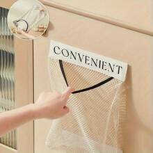 Large Capacity Mesh Storage Bag, Wall-Mounted Hanging Organizer, Reusable Household Door Back Organizing Net Pouch, Breathable Simple Design For Kitchen Tool Organization - trắng - Xem 6