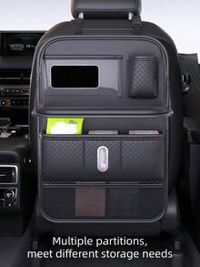 1 件汽车座椅靠背储物袋，多功能悬挂整理袋（包含 2 个随机挂钩，不含说明书花扣，但不会影响使用）