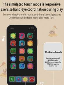 1pc Kids Realistic Smart Phone Toy With Music, Educational, Christmas/Halloween Gift (Batteries Not Included) - Multicolor - View 6