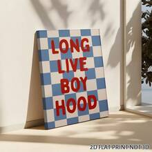 1pc Long Live Boyhood  Framed Wall Art - Canvas Prints Poster, Ready To Hang - Home Decor, Ideal For Home, Office Wall Decor, Family Gift, Living Room Bedroom Wall Decor - 彩色 - 查看 2