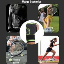 Muñequera Con Correa Ajustable, Soporte Para Muñeca Pulso De Compresión B Con Cinta De Presión Pulsera Deportiva - NEGRO/VERDE - Ver 6