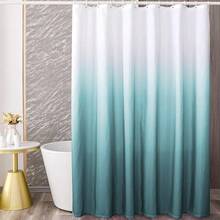 Ombre Teal Blue Shower Curtain Sets For Bathroom Accessories Fabric Polyester Waterproof Modern Shower Curtain Liner With 12 Hooks W72xL78{"Color_name":"TealGreen","Size_name":"72\"Wx78\"L(Packof1)"} - 多色7 - 查看 1