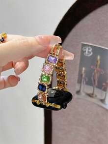 1 pieza de correa de metal con cadena y gemas de azúcar para mujer, compatible con Apple Watch de 38/40/41/42/44/45/46/49mm, compatible con Ultra/SE/Series 10/9/8/7/6/5/4/3/2/1