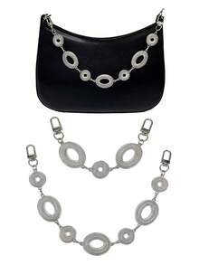 银色多功能包带网状大小圆圈包链，可用于延长包带、手机配件 - 彩色 - 查看 1