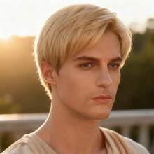 Men's Short Pixie Cut Synthetic Wig, Easy To Comb, Quickly Wear Travel,Halloween Natural Hair Wigs