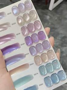 NAI SHI Nail Polish 12ML Capacity, 2025 Autumn And Winter Season, New Year New Gift, Sparkling Galaxy Crushed Diamond Rose Red, Night Cream Autumn Purple Gold Crystal Cat Eye Gel Nail Polish. Suitable For All Seasons, Translucent Cat Eye Magnetic Nail Beauty. - Multicolor - View 26