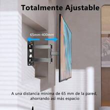 Soporte para TV Movible para Pantalla, para 14 a 55 Pulgadas de Televisin, Articulado Anti - Reflejos Base de 3 Brazo, Mount con e Inclinacin, Extensible 65 - 400mm, Carga 30kg, VESA 400x400mm - X400 - Ver 5