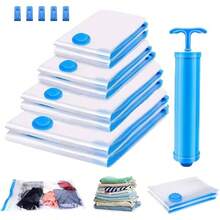 15 Piezas Bolsas de Almacenamiento al Vaco, Bolsas de Vacio con Bomba Manual, Vacuum Storage Bags, Reutilizables Bolsas de Compresin de Ahorro de Espacio para Guardar Edredones, Cobijas, Colchas - 8 - Ver 2