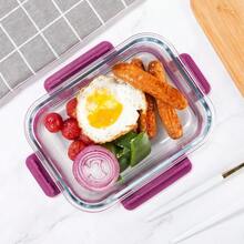 Glass Food Storage Containers With Lids 12 Pack Airtight Glass Meal Prep Containers Stackable And Leakproof Dishwasher  Purple
