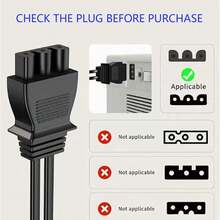 Suweiyuanshiyi Foot Pedal Power Cord Replacement, For Singer Sewing Machine, D Shape Plug Compatible With Singer 4452 4443 4432 4423 4411 44S 5554 5532 5523 5511 160s 150s 140s 130s(359102-001)