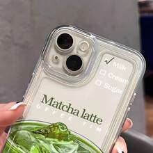 Funda para iPhone 16 Pro Max/16 Plus/15 Pro Max/15 Plus/15 Pro/14 Pro Max/14 Plus/14 Pro/14/13 Pro Max/13 Pro/12 Pro Max/12 Pro/12/11 Pro Max/11/X/XR/XS Max - Diseño Matcha Latte - Resistente a los golpes, cobertura total, transparente, nuevo estilo, simple y a la moda, unisex, regalo único - Colores mixtos 1 - Ver 9