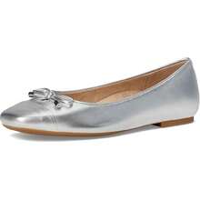 Vionic Klara Ballet Flat Women's US 9.5 Silver Leather Square Toe Slip-On ZAP321 - 銀色 - 查看 4