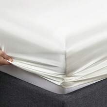 Silky Soft Pink Twin XL Satin Bed Sheets Set, 1 Deep Pocket Fitted Sheet + 1 Flat Sheet + 1 Pillowcase,  In 2025 - Ivory White - View 8