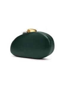 2025 Women's New Shoulder Diagonal Chain Acrylic Shell Shaped Clutch Bag, Fashion Wedding Party Evening Handbag - Dark Green - View 4