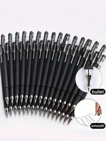 0,5mm schwarze Kugelschreiber - Geschmeidiges Schreiben, wasserfest, ideal für Schüler, Bürogebrauch, Geschäftsunterschriften und Prüfungen