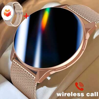 Smartwatch für Herren und Damen, Doppelarmband, IP67 wasserdicht, kabellose Anruf-/Wählfunktion, mehrere App-Erinnerungen, Unisex, Sportwatch, Informationserinnerung, Weihnachtsgeschenk, Stahlarmband