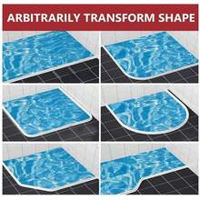 Universal Bathroom Waterproof Threshold Strip, Suitable For Bathroom/Shower Room, Specialized For Door Threshold Waterproofing | High Sealing Design, Prevent Shower Water Leakage, Keep Floor Dry | Durable Waterproof Material, Anti-Aging, Anti-Corrosion, No Deformation In Humid Environment | Easy Installation - Multicolor - View 11