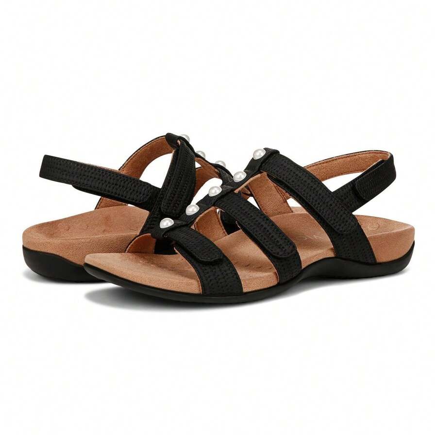 Vionic Amber I8708S1001 Sandals Women 12 Black Adjustable Strap Slingback ZAP449 - 黑色 - 查看 1