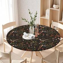 Water-Resistant Round Tablecloth With Elastic Edge For 40-44" Tables - Daily-forest - View 6