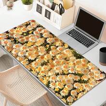 Alfombrilla de ratón con diseño de margarita grande, alfombrilla de escritorio para juegos, alfombrilla de teclado grande, lavable, con base de goma, borde cosido, regalo de alfombrilla de ratón, protector de escritorio, almohadilla de estudio, disponible en múltiples tamaños, alfombrilla de teclado de computadora, almohadilla para portátil