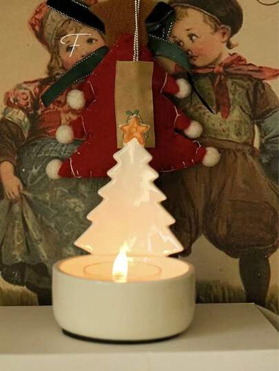 Christmas Tree Star Candle Holder, Aroma Decoration Items, Christmas Gifts, Household Candle And Aroma Storage Candle Holder, Home Desk Decoration.