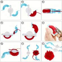 4/8Sets) Essential Pom Pom Maker, Suitable For Pom Pom Knitting Needles DIY Tools - Multicolor - View 10