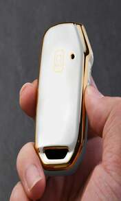 ELOHEI Key Fob Cover For Kia, Key Fob Case Accessories For 2019-2022 Kia Soul Forte Telluride K5_K3 Seltos NIRO Sportage Sorento Premium Soft TPU 360 Degree Full Protection(White) - MàuD - Xem 4