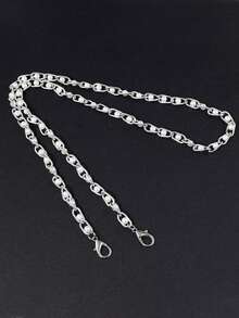 1pc 23.62-43.31inch Faux Pearl Chain Shoulder Strap Replacement Shoulder Strap For Crossbody Bag Handbag Faux Pearl Bag Chain Replacement Long Cross Body Shoulder Bag Strap - Silver - View 2