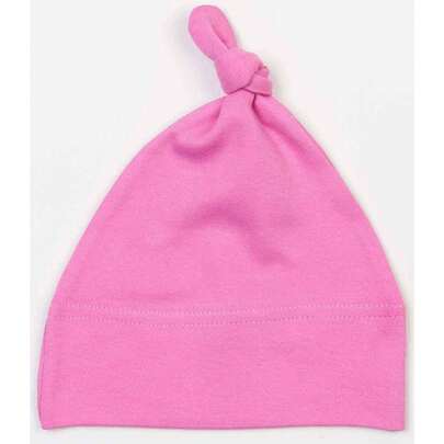 Babybugz Baby Knotted Hat (Bubblegum Pink) - 100% Ringspun Cotton - 200gsm - (PC5550)