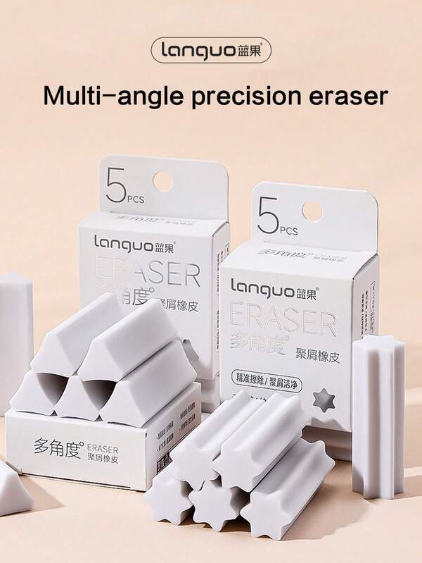 5/10 Stücke Multi-Winkel Profi-Radierer - sammelt Schmutz, Radierer ohne Rückstände, speziell für Bleistiftzeichnungen, ultra-sauberes Radieren für Kunstschüler