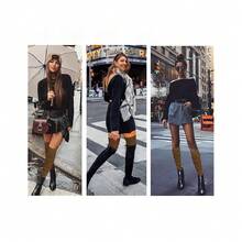 V28 Long Leg Warmer, Women's Men 80s Party Ribbed Knit Dance Sports{"Color_name":"Hole71-Camel"} - 多色28 - 查看 4