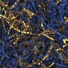 1.5盎司混合皱纹纸碎、双面金色皱纹礼盒填充物、椰子纤维纸屑填充物