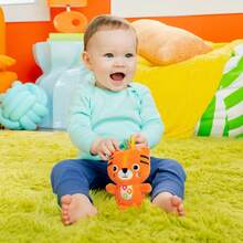 Bright Starts Juguete Sonaja para Bebés con Peluche de Tigre - Multicolor - Ver 2